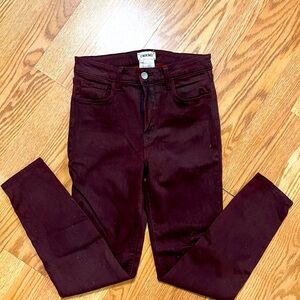 L' agence burgendy pants, like new, barely wirn
